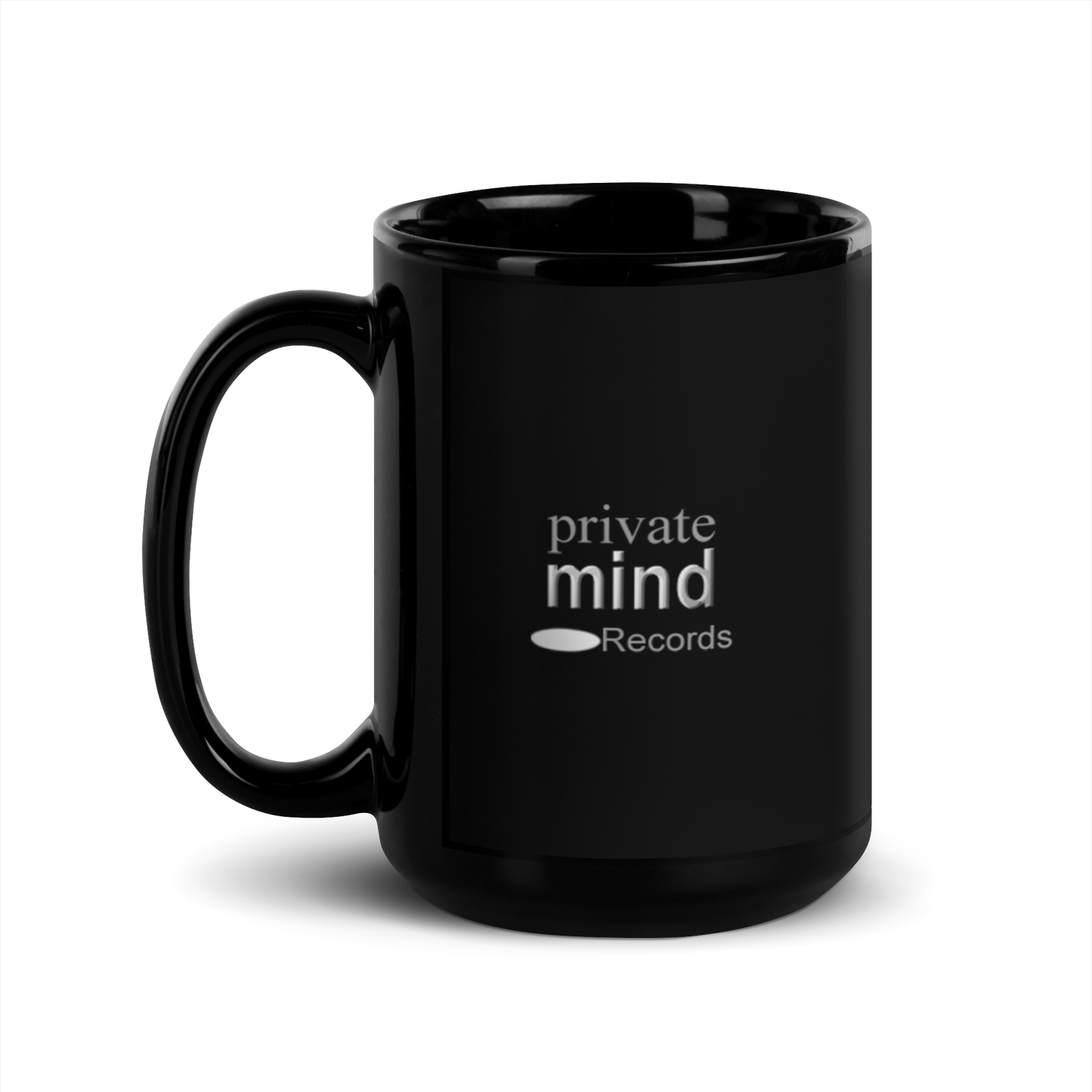 Black glossy mug
