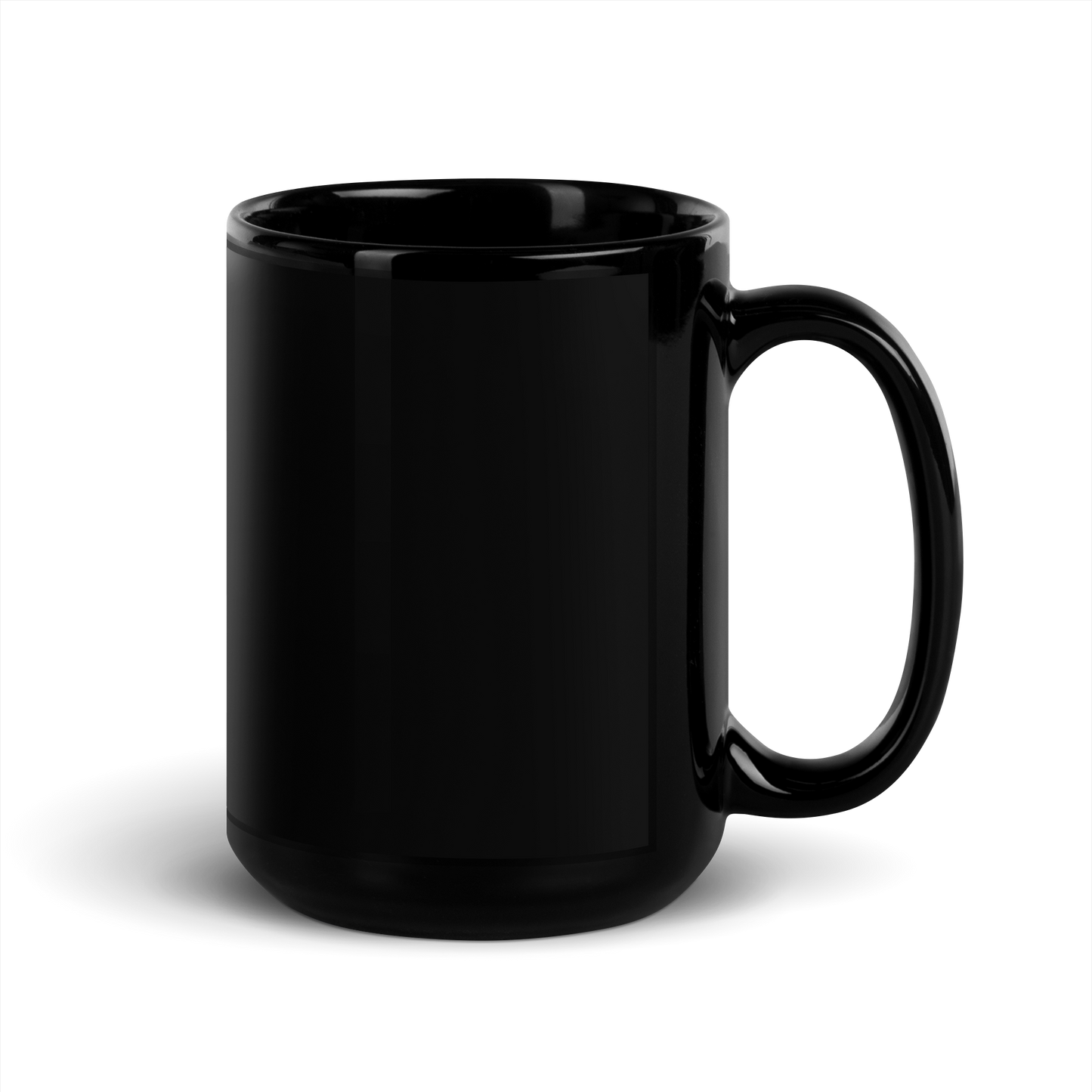 Black glossy mug
