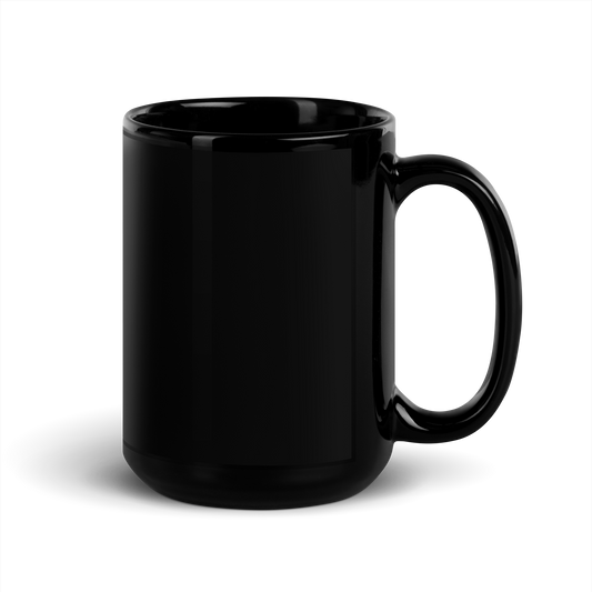 Black glossy mug