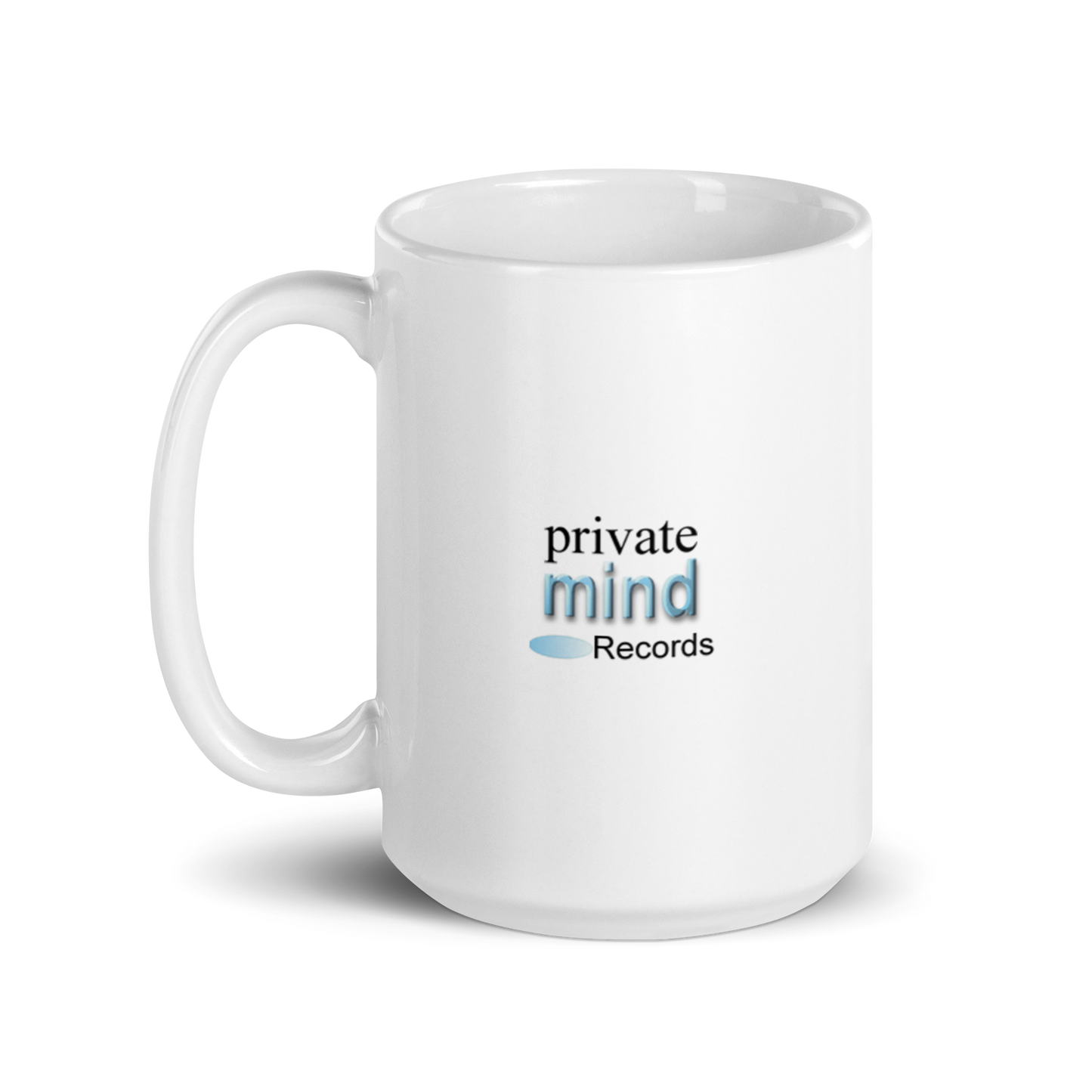 White glossy mug