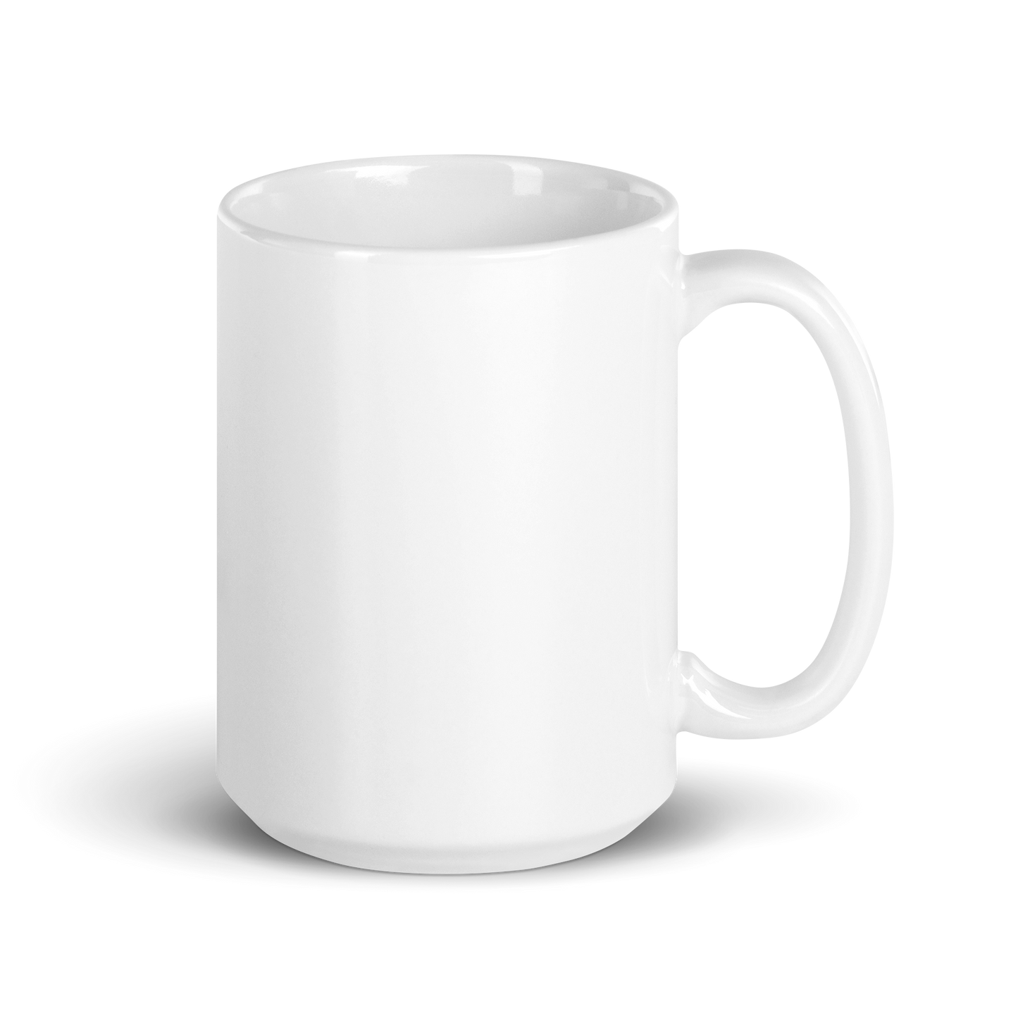 White glossy mug