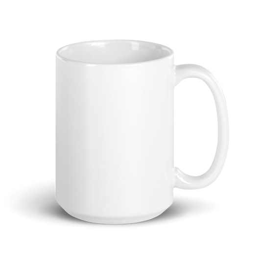 White glossy mug